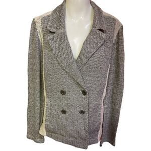 Anthropologie Saturday Sunday Anthropologie Milica Tweed Knit Gray Blazer L